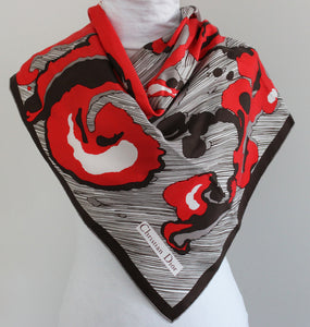 Christian Dior Vintage Silk Scarf Designer Vintage Scarves SHE GOES ROGUE   