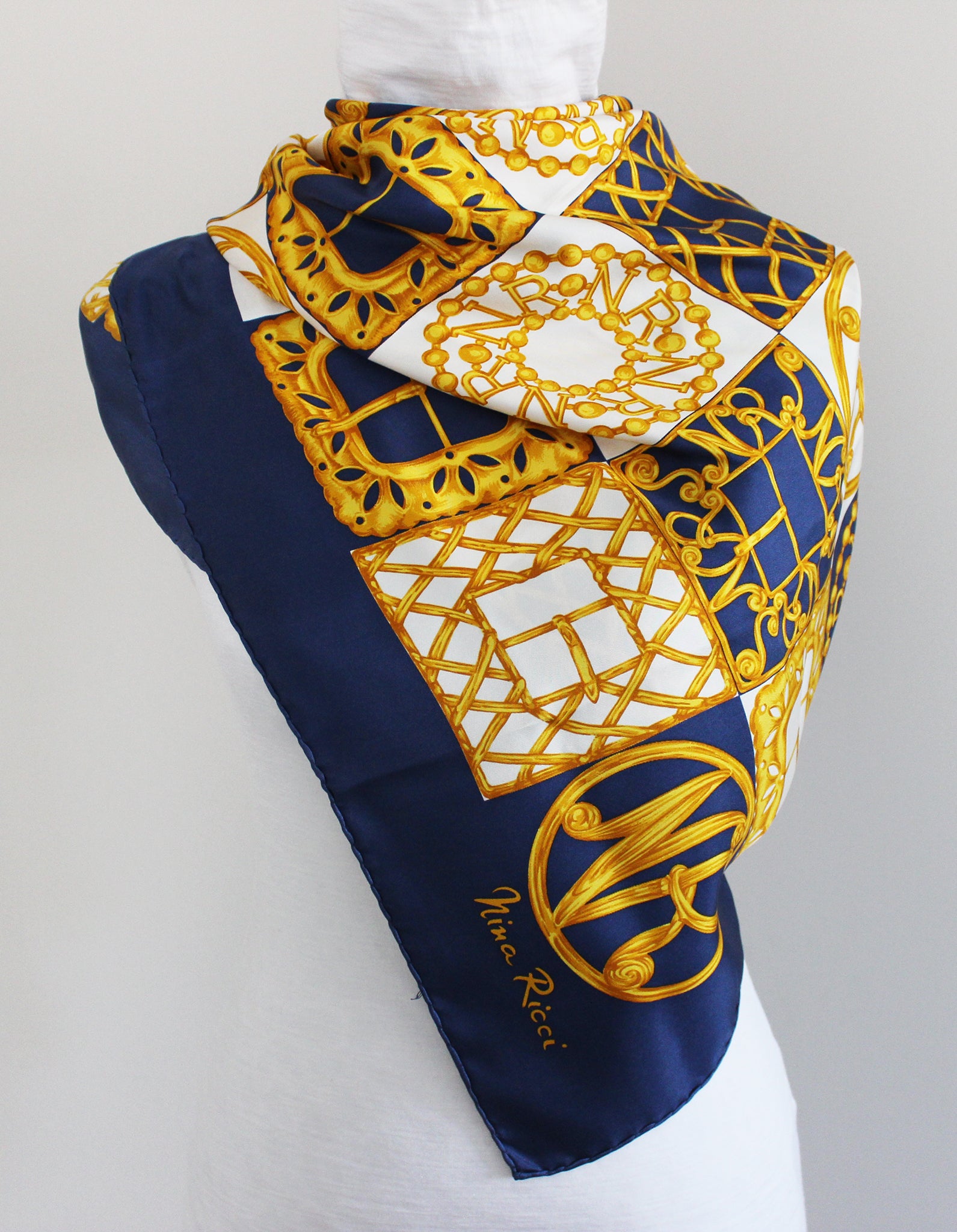 Nina Ricci Vintage Silk Scarf – SHE GOES ROGUE