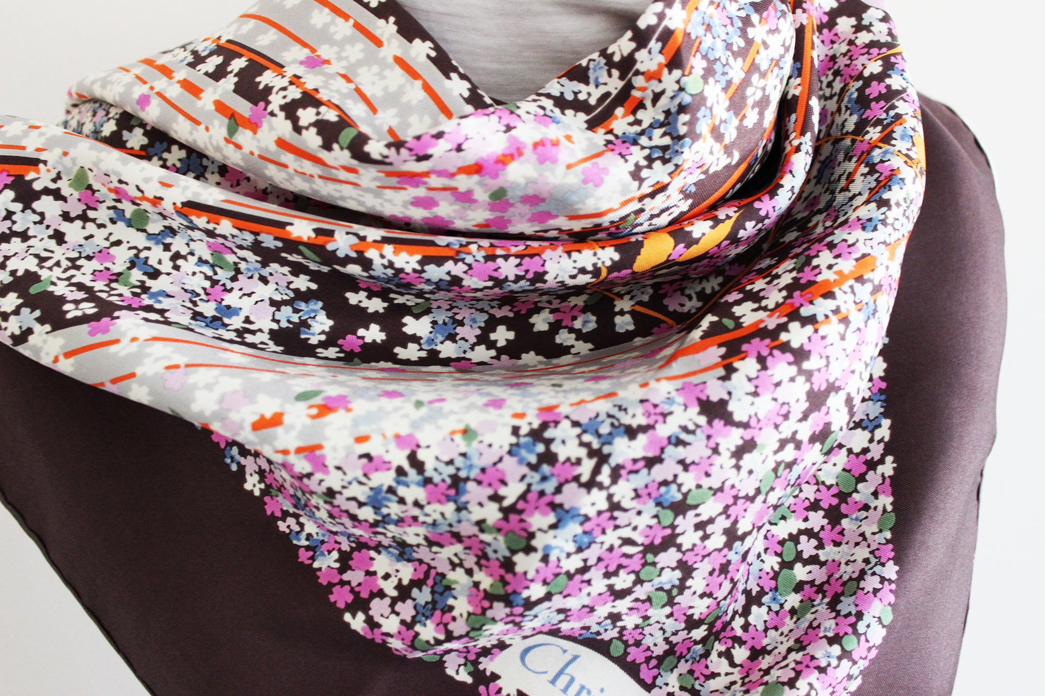 Christian Dior Vintage Silk Scarf Designer Vintage Scarves SHE GOES ROGUE   