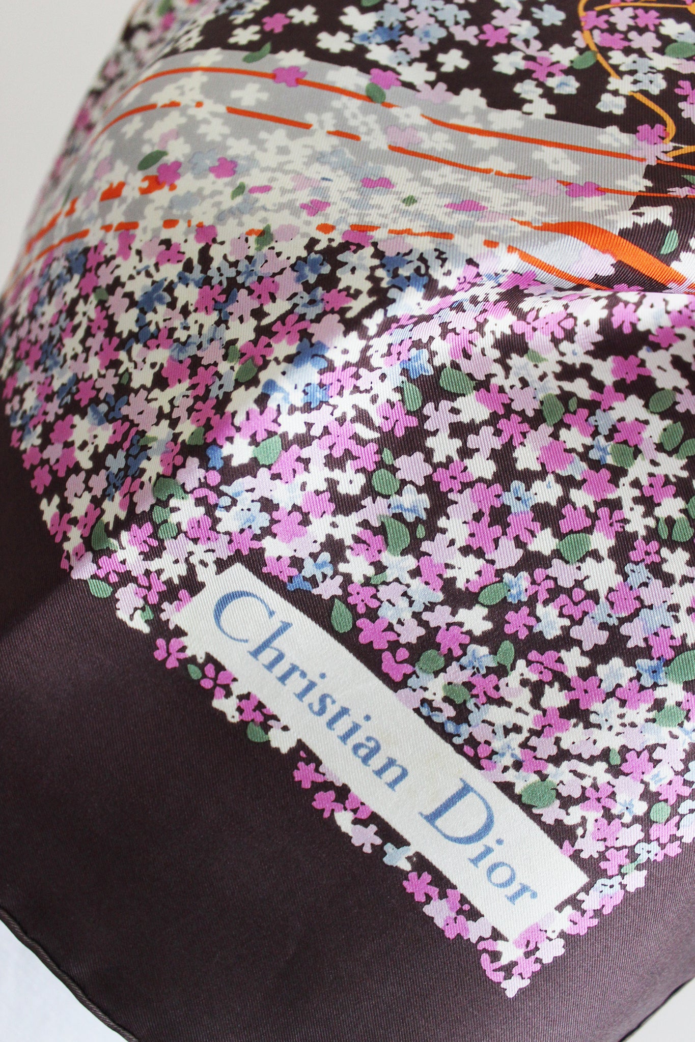 Christian Dior Vintage Silk Scarf Designer Vintage Scarves SHE GOES ROGUE   