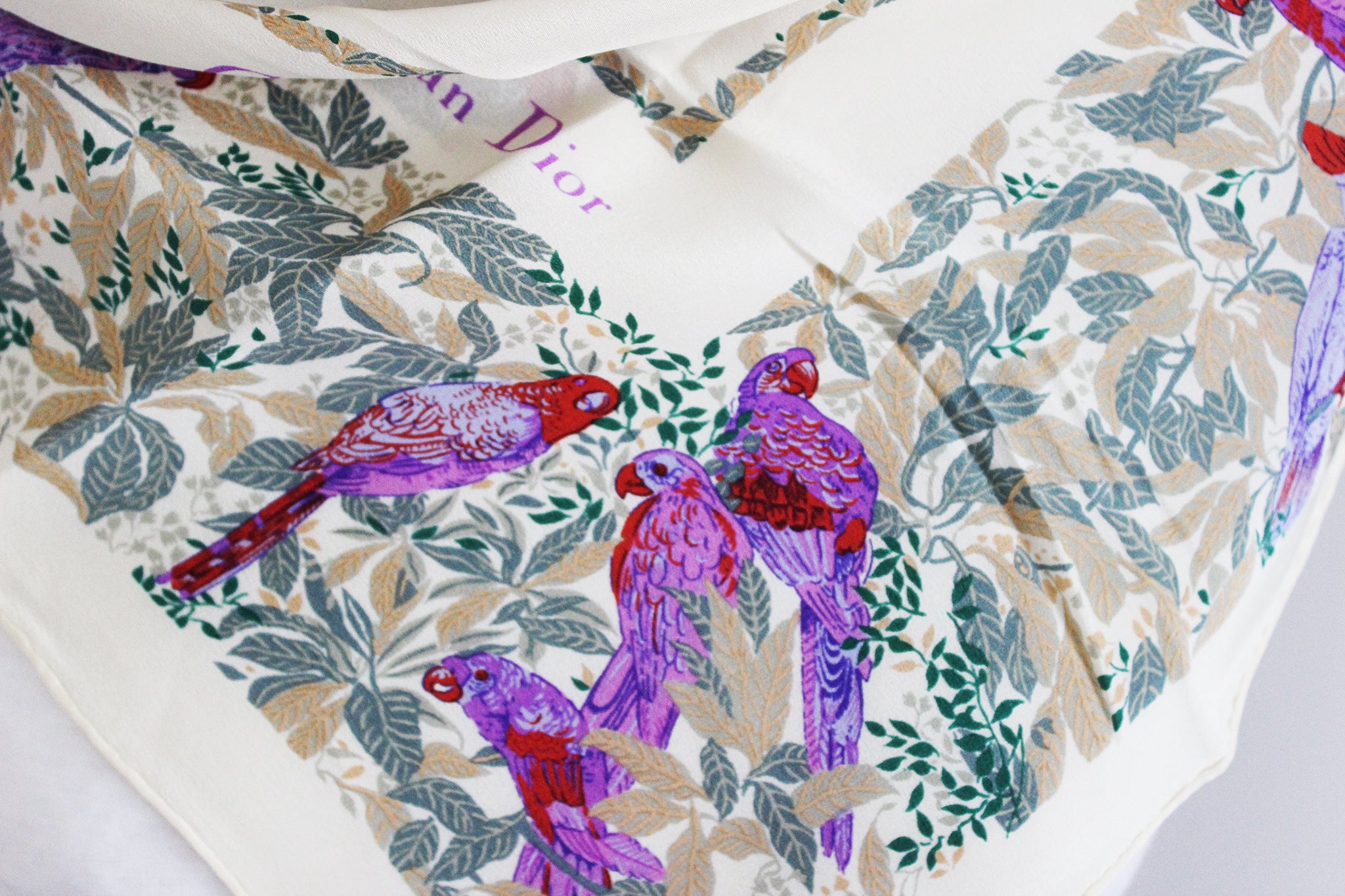 Christian Dior Vintage Silk Scarf Designer Vintage Scarves SHE GOES ROGUE   